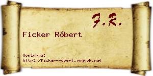 Ficker Róbert névjegykártya
