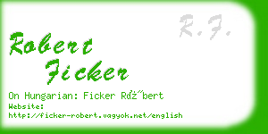 robert ficker business card